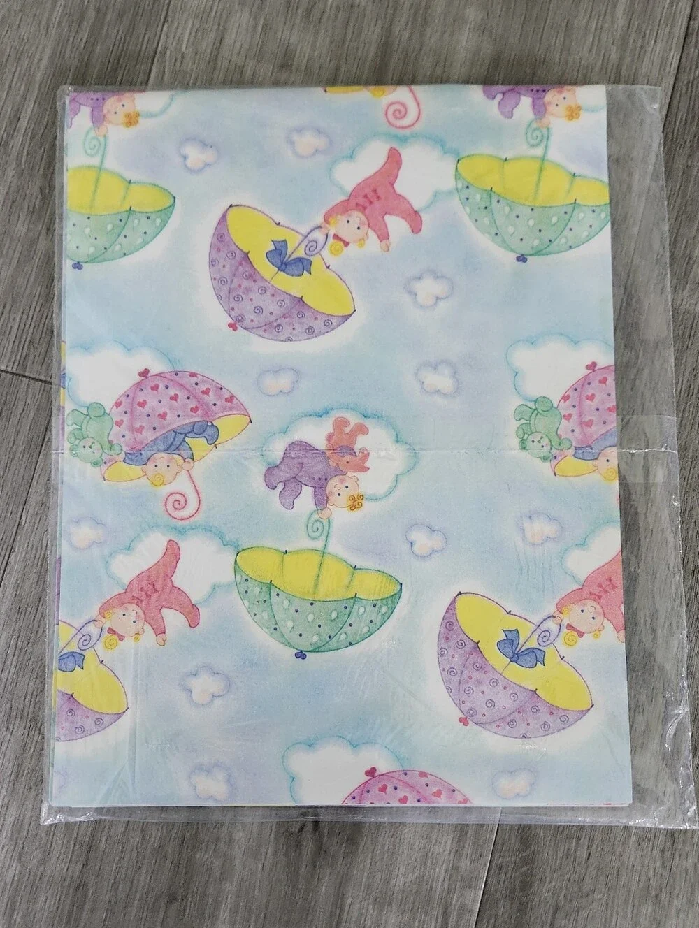 Vintage American Greetings Baby Shower Gift Wrap NEW